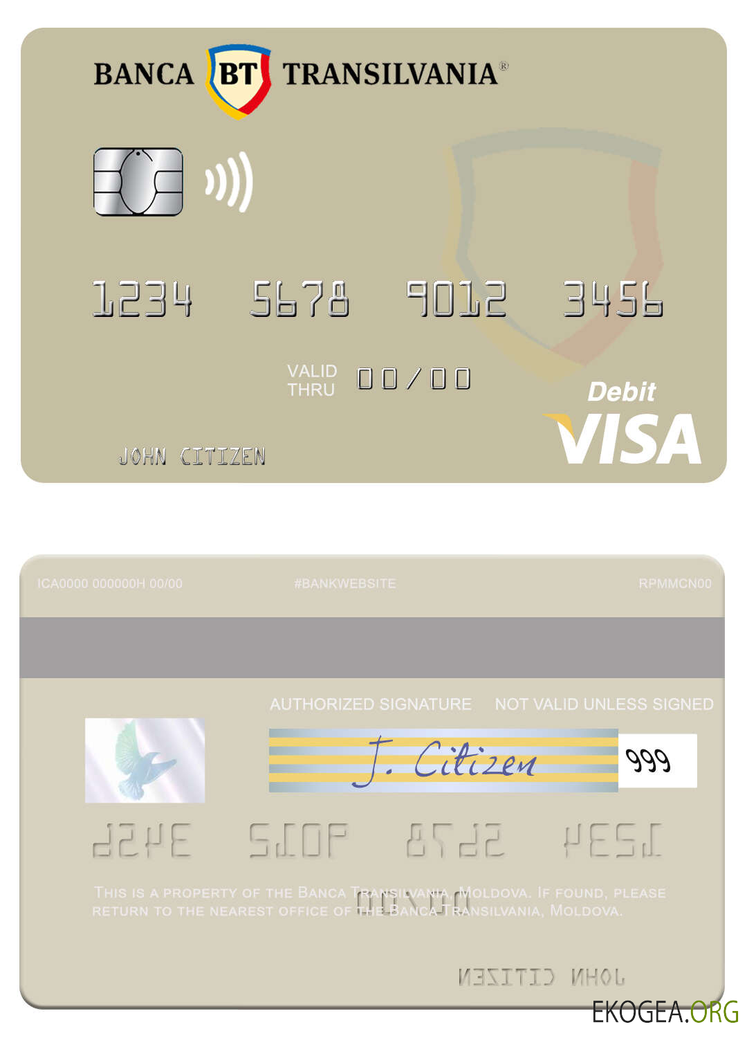Carte de débit visa Moldavie Banca Transilvania